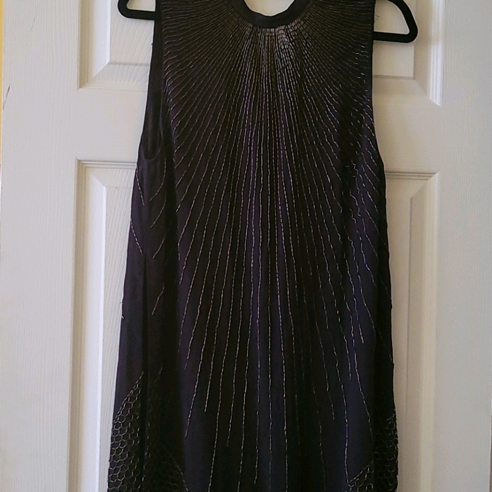 Free People beaded side slits dress